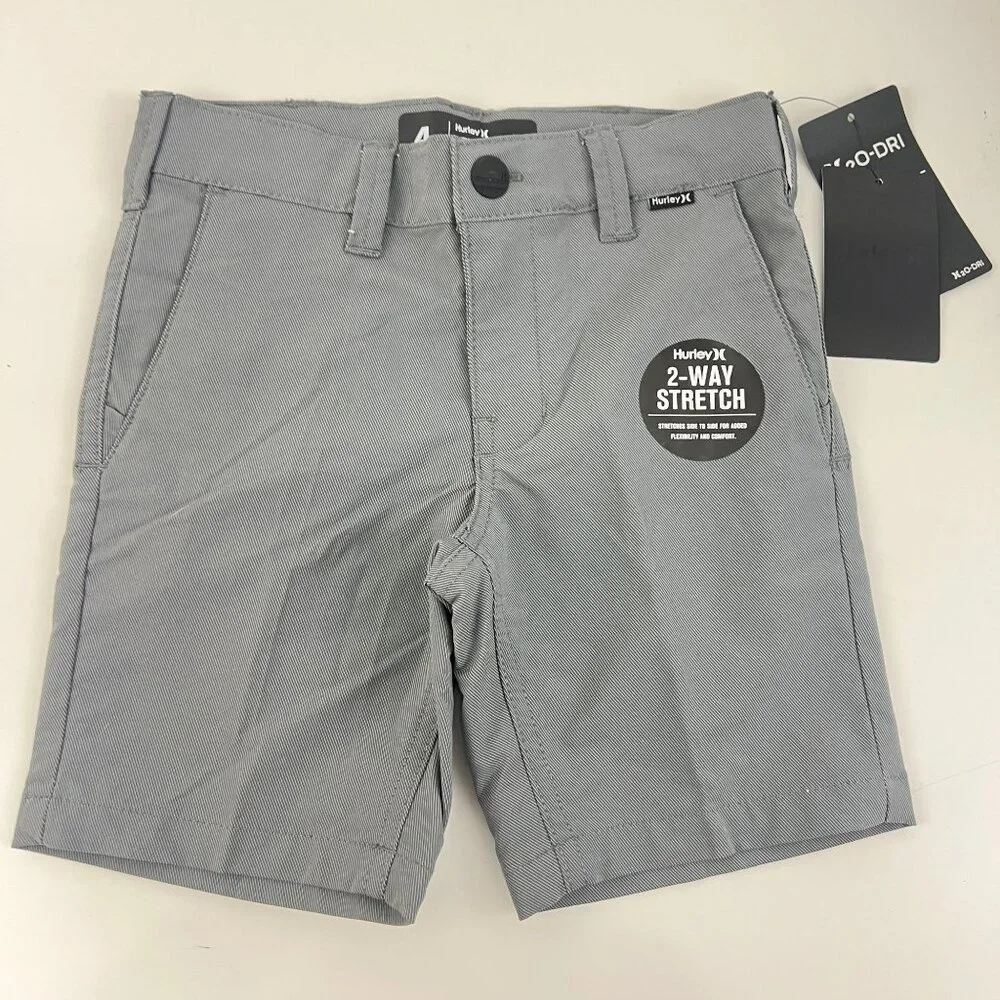 Hurley H20 Dri Boys Size 4 Walking‎  Shorts Cool Gray  Adjustable Waist